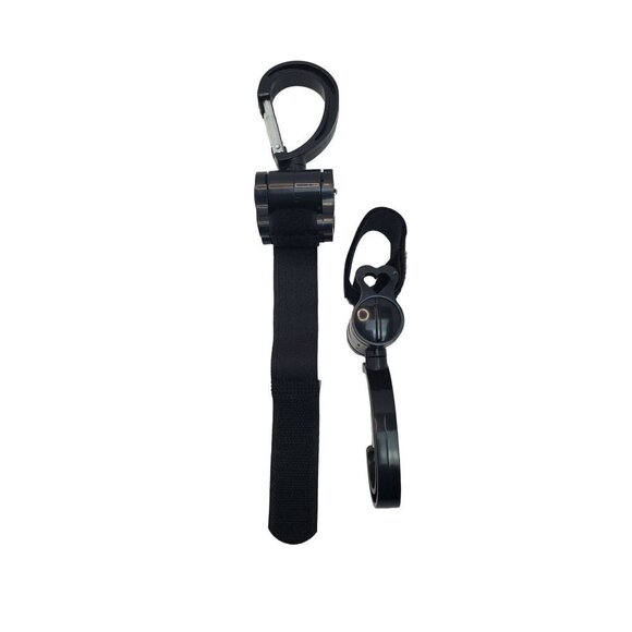 Heavy Duty Hook and Loop Carabiners X 2 Heart Cutout Detail Black - Picture 5 of 5